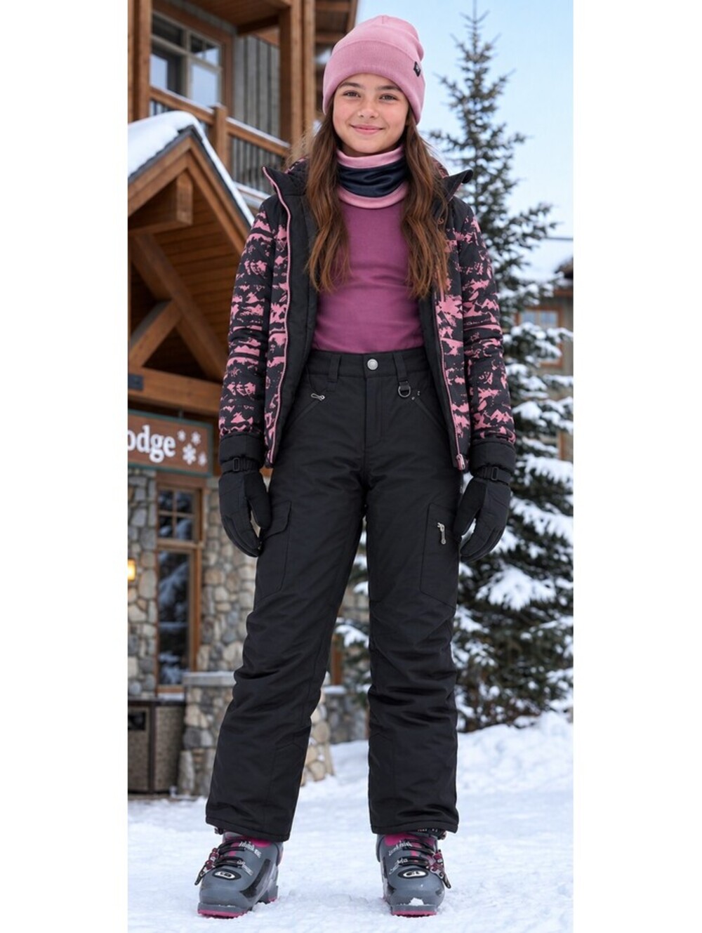 Boulder Gear Ravish Girls L Ski Pants Black Insulated Snowboard 8915R Cargo